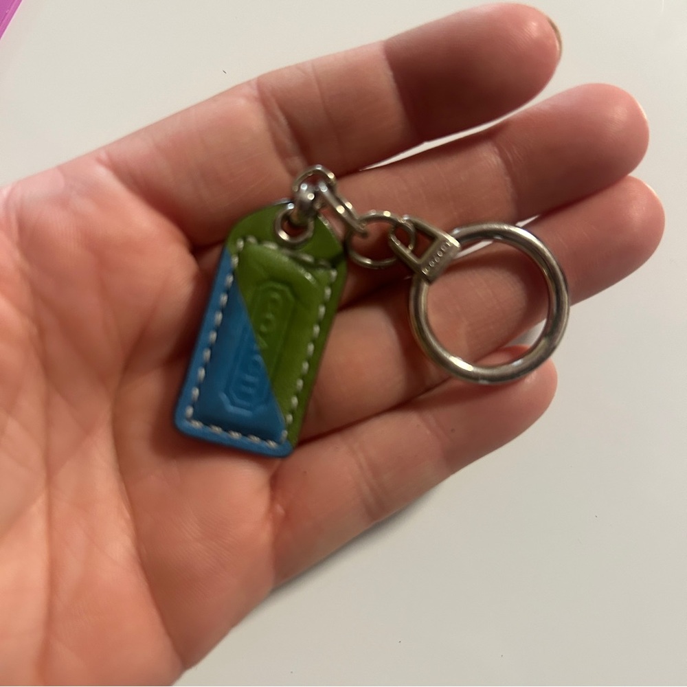 Coach Two-Tone Leather Key Holder